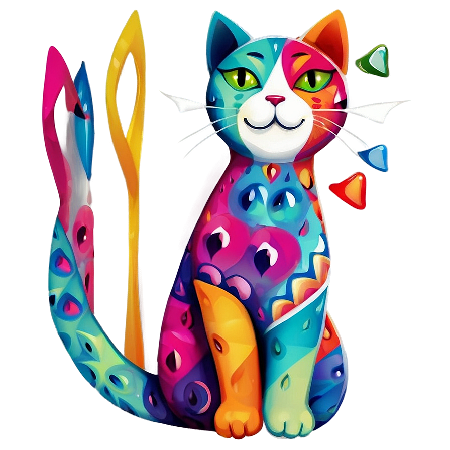 Cute Cat Character Png 22