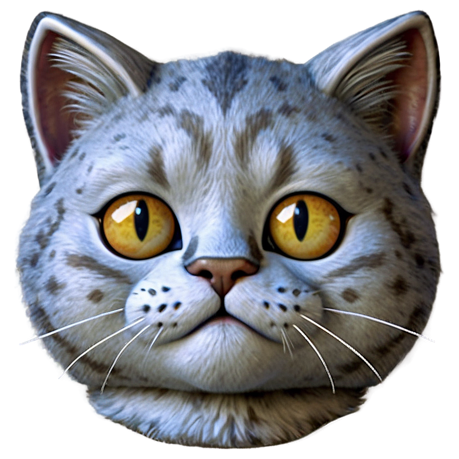 Cute Cat Face Cartoon Png 06122024