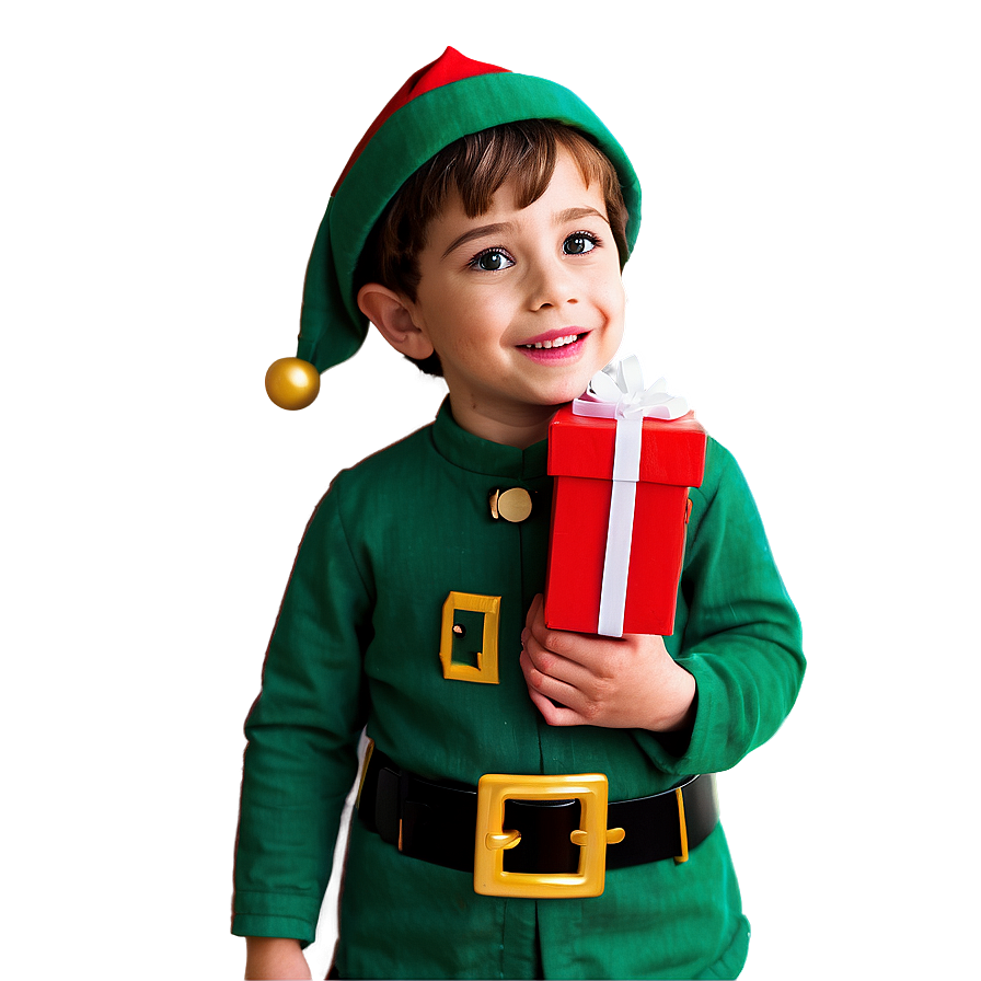 Cute Christmas Elf Character Png 06252024