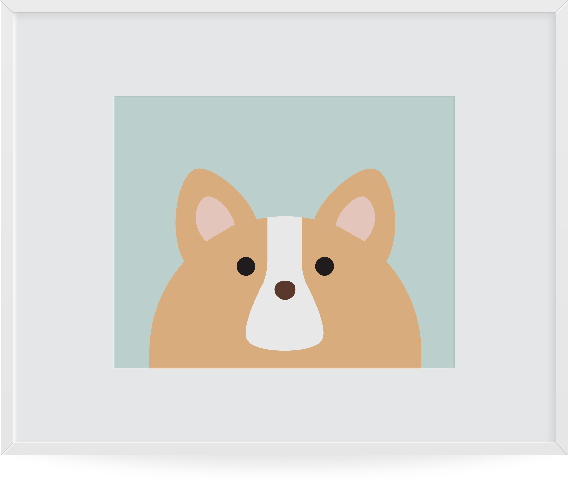 Cute Corgi Vector Portrait