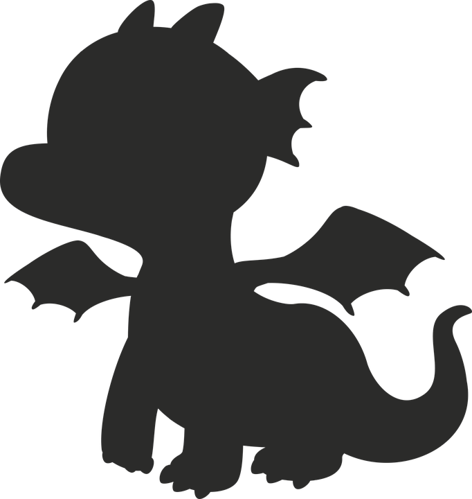 Cute Dragon Silhouette