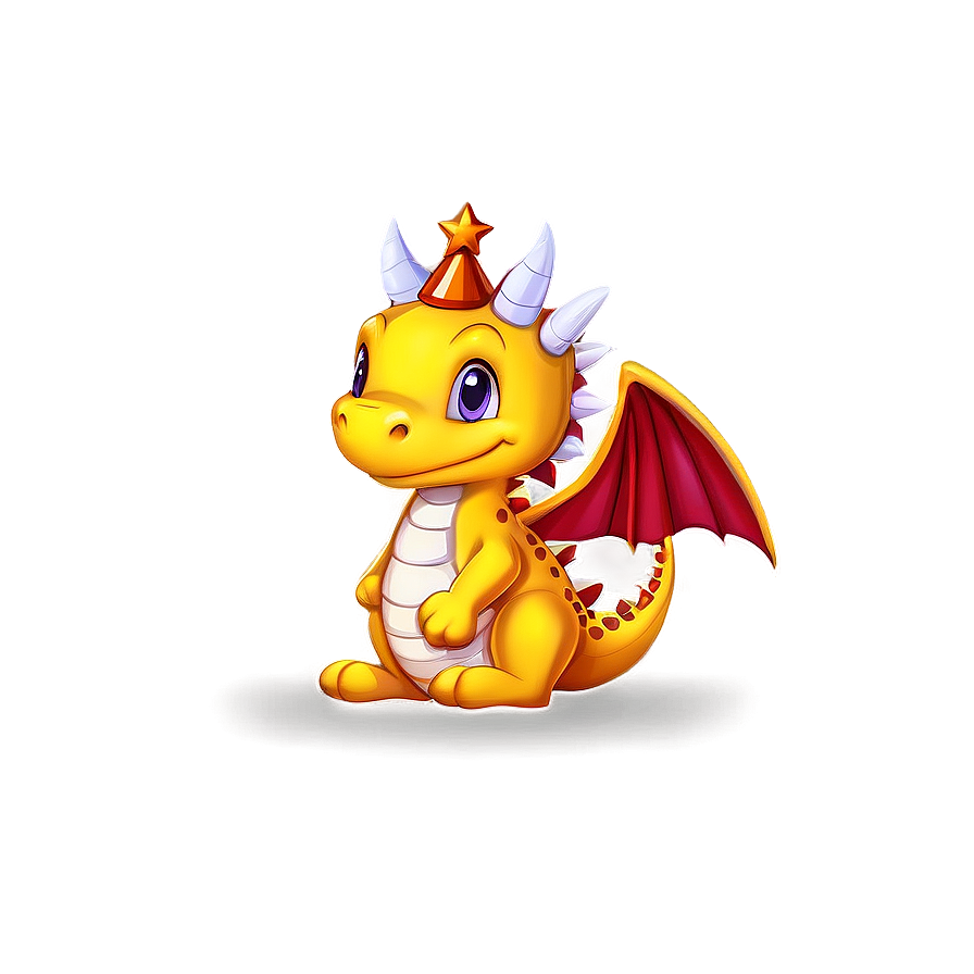 Cute Dragon With Crown Png 42