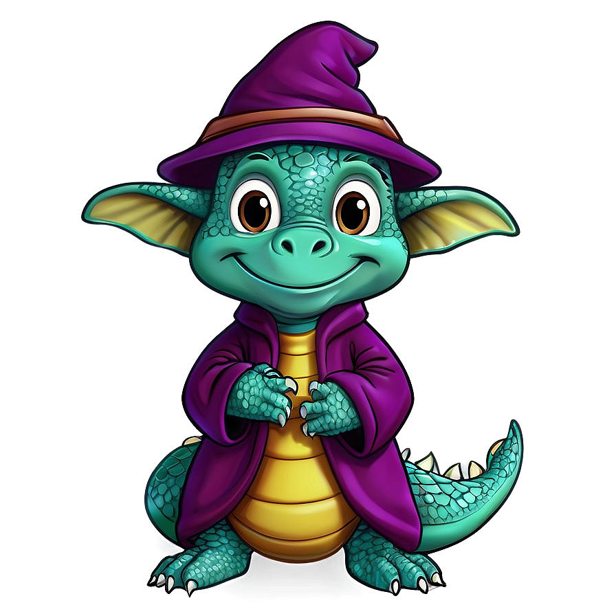 Cute Dragon Wizard Png 06262024