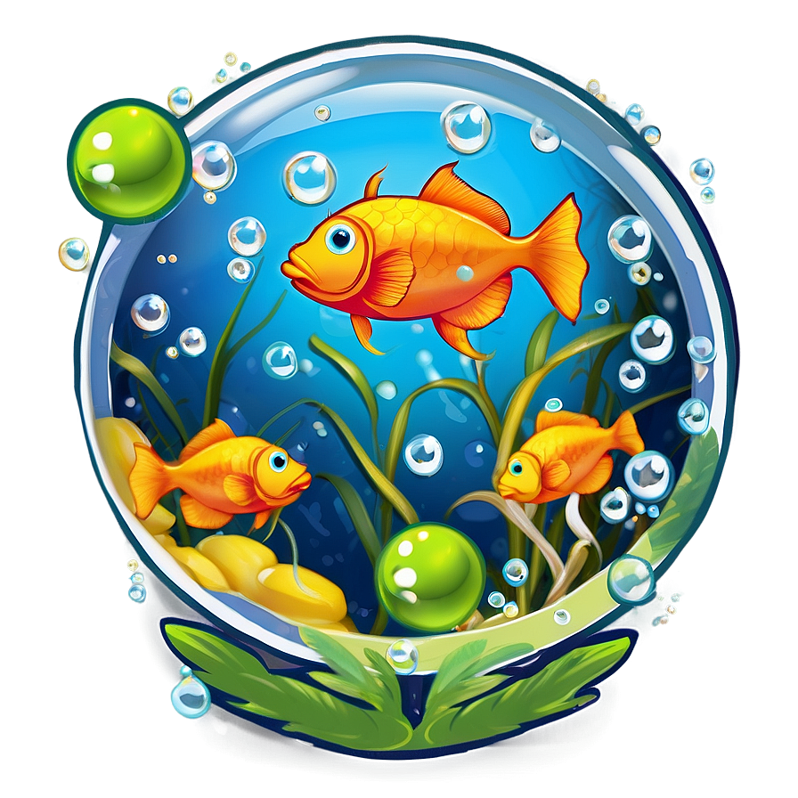 Cute Fish With Bubbles Png 42