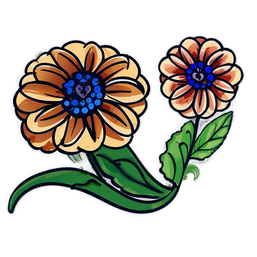 Cute Flower Doodle Png Gch98