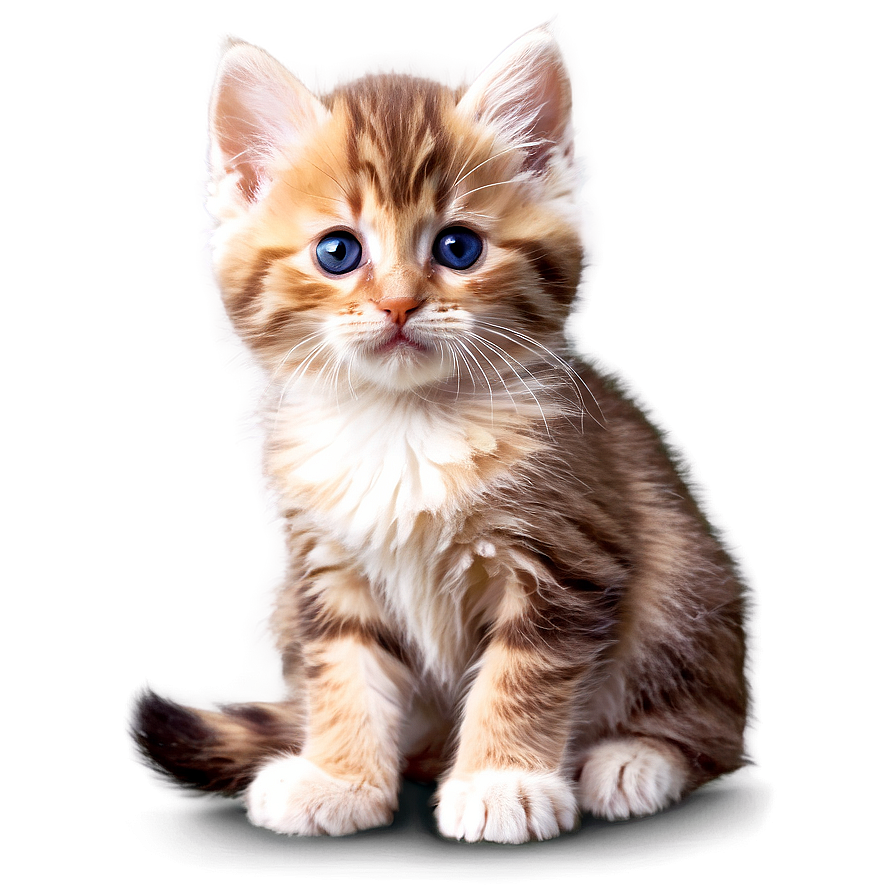 Cute Fluffy Kitten Png Swk