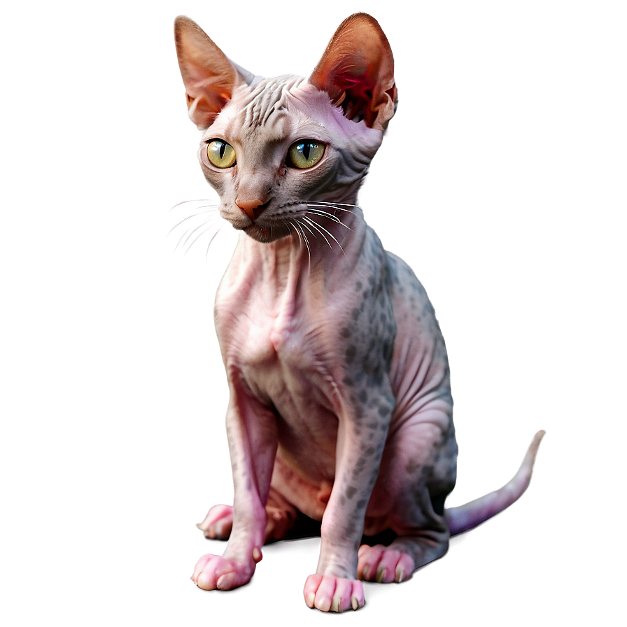 Cute Hairless Cat Png 06252024