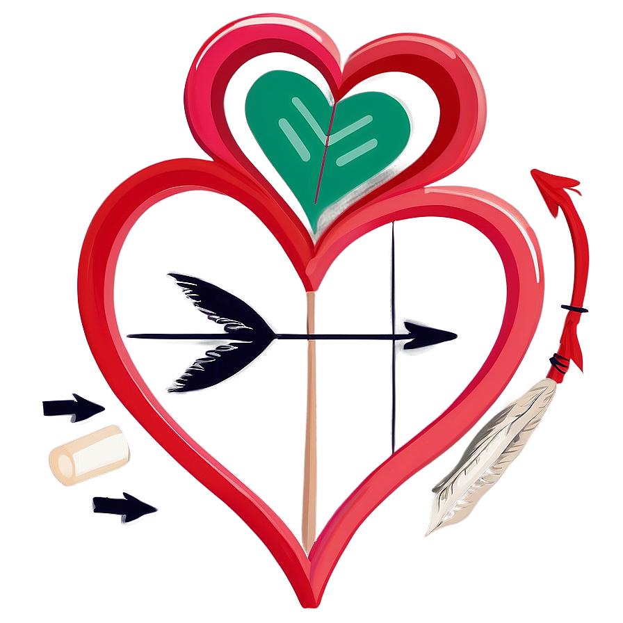 Cute Heart With Arrow Png Bkw41