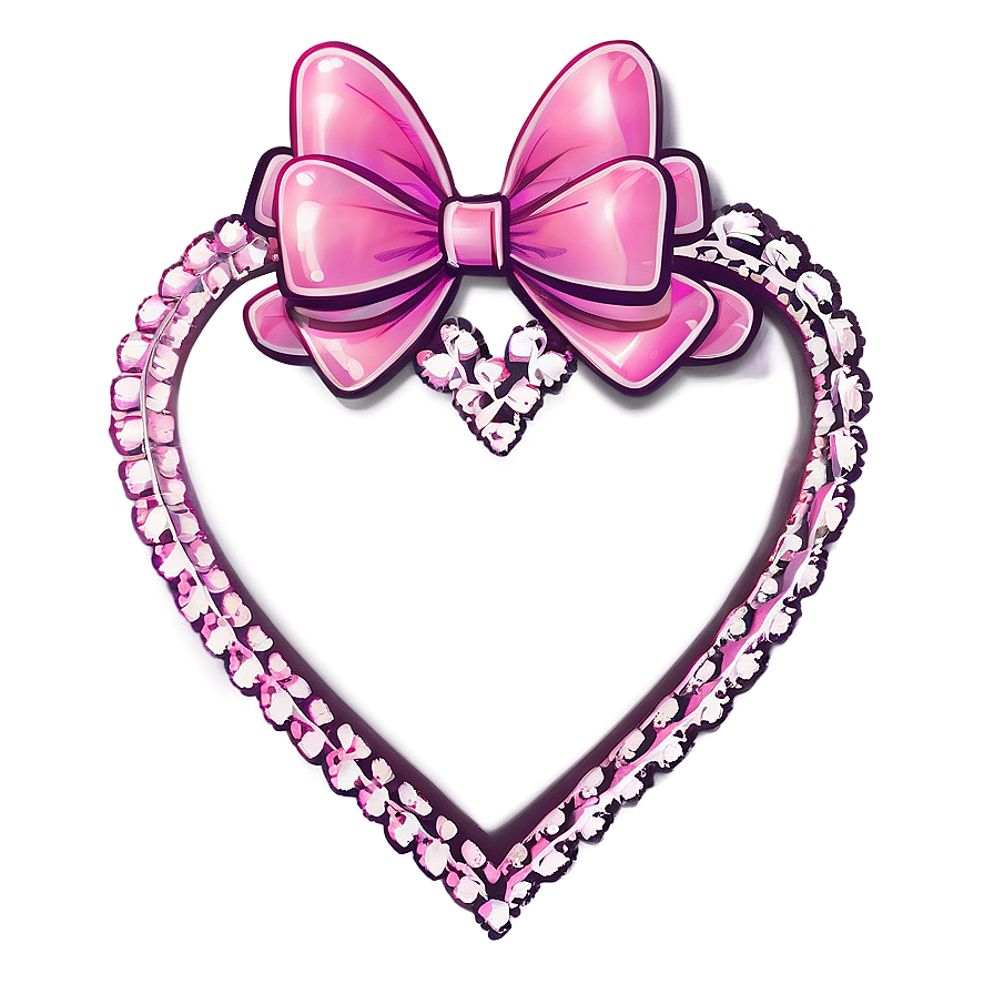 Cute Heart With Bow Png 05232024