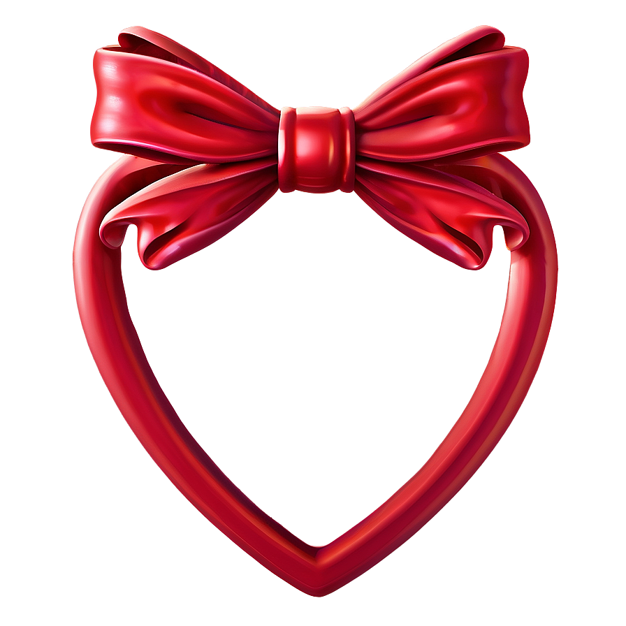 Cute Heart With Bow Png 27