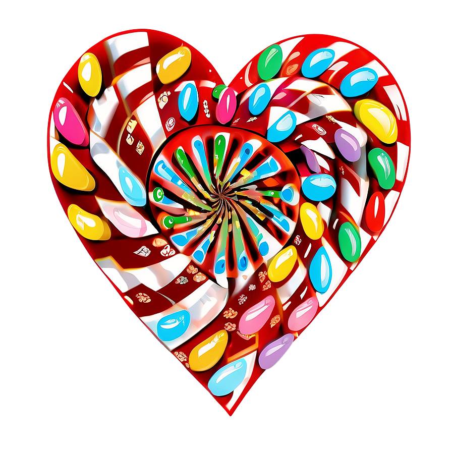 Cute Heart With Candy Png 54