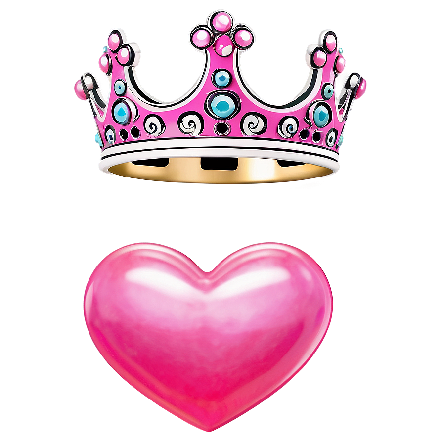 Cute Heart With Crown Png Sbl