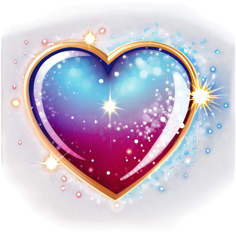 Cute Heart With Sparkles Png Umm84