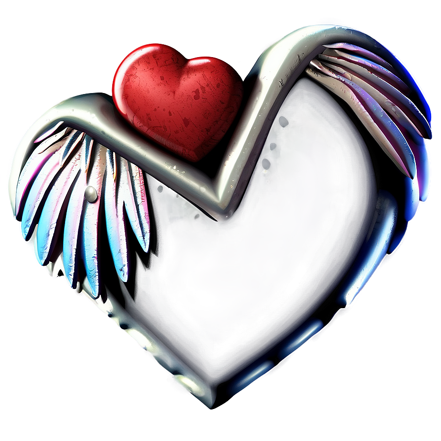 Cute Heart With Wings Png 05232024