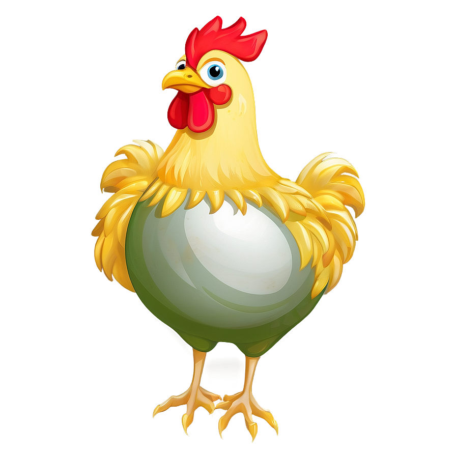 Cute Hen Mascot Png 06202024