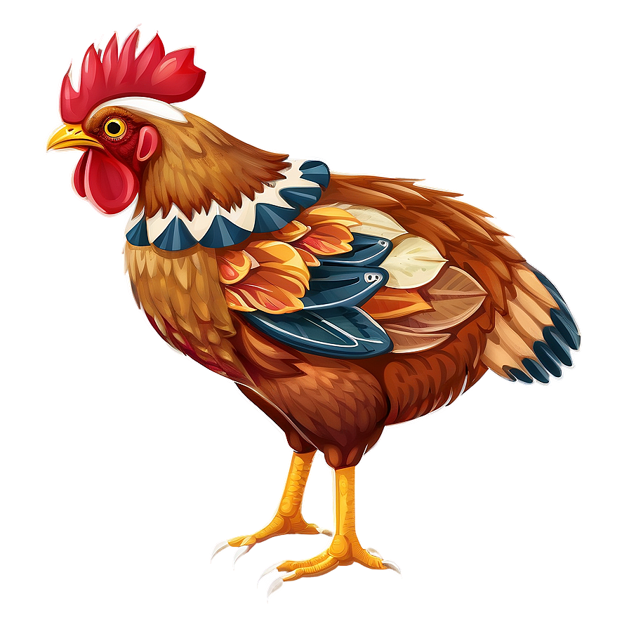 Cute Hen Mascot Png Fff