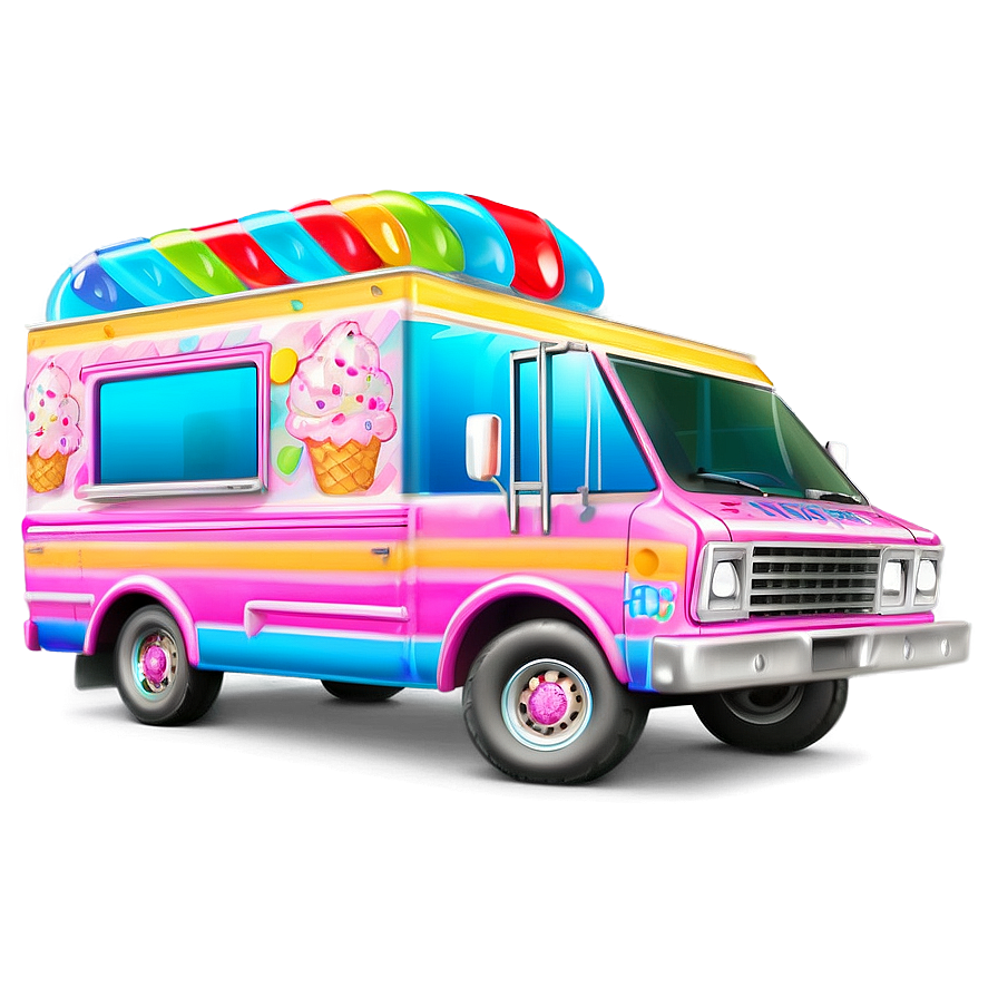 Cute Ice Cream Truck Drawing Png 06122024