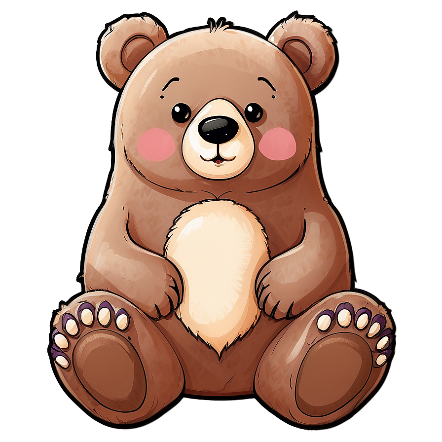 Cute Kawaii Bear Illustration Png 63