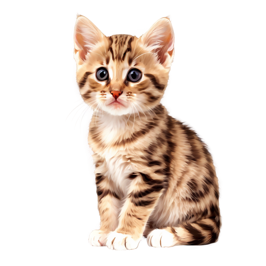 Cute Kitten Clipart Png A