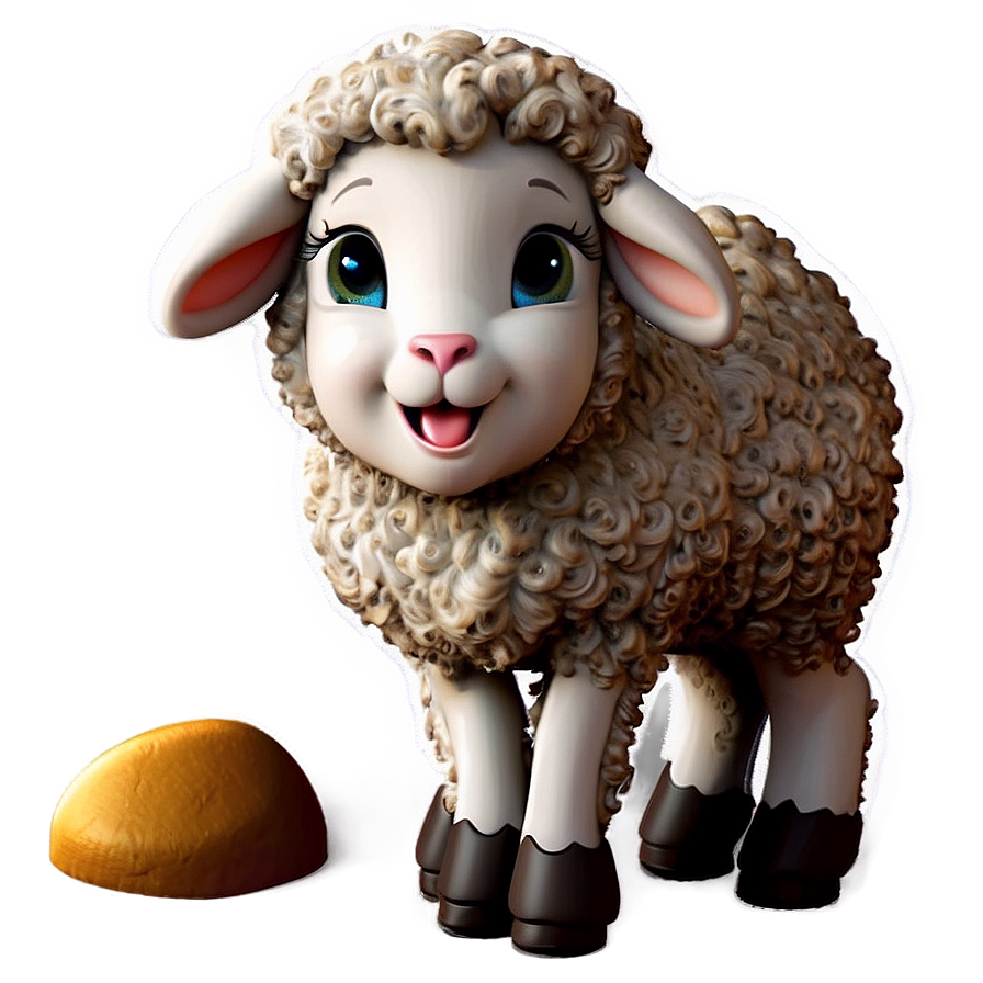 Cute Lamb Cartoon Png Sym