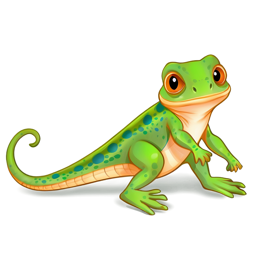 Cute Newt Illustration Png Mek