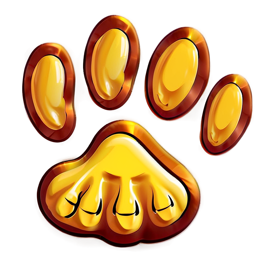 Cute Paw Stickers Png Rot