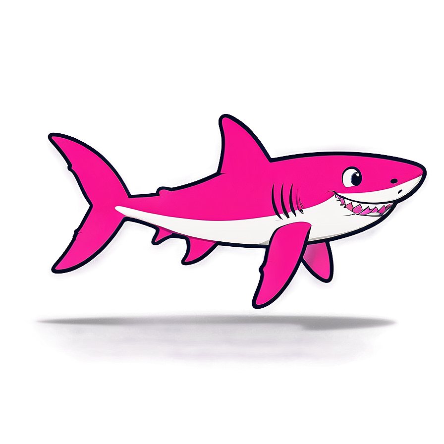 Cute Pink Baby Shark Cartoon Png 67