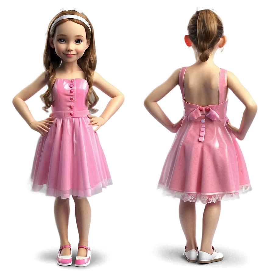 Cute Pink Dress Png 06292024