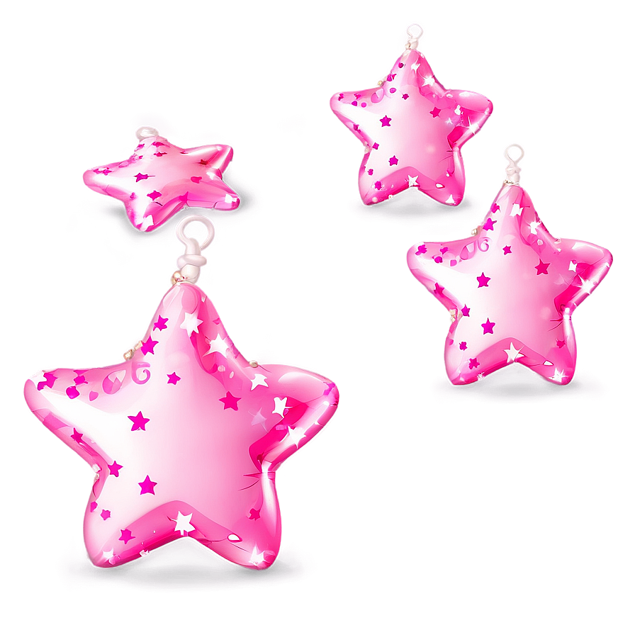 Cute Pink Stars Png 06122024