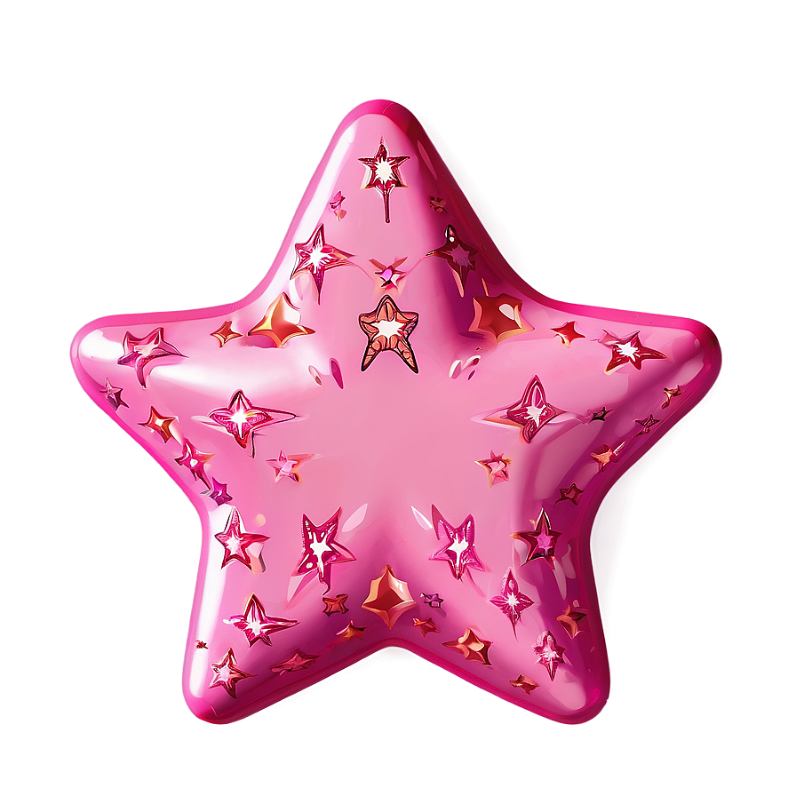 Cute Pink Stars Png Arm36