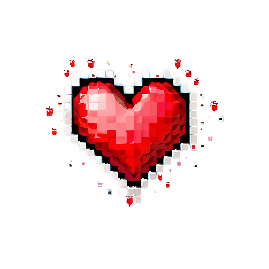 Cute Pixel Heart Png 05252024