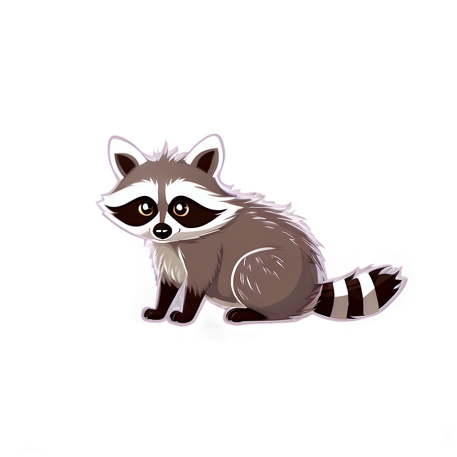 Cute Raccoon Illustration Png Nsn97