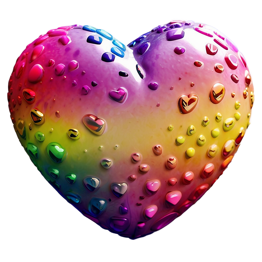 Cute Rainbow Heart Png 06252024