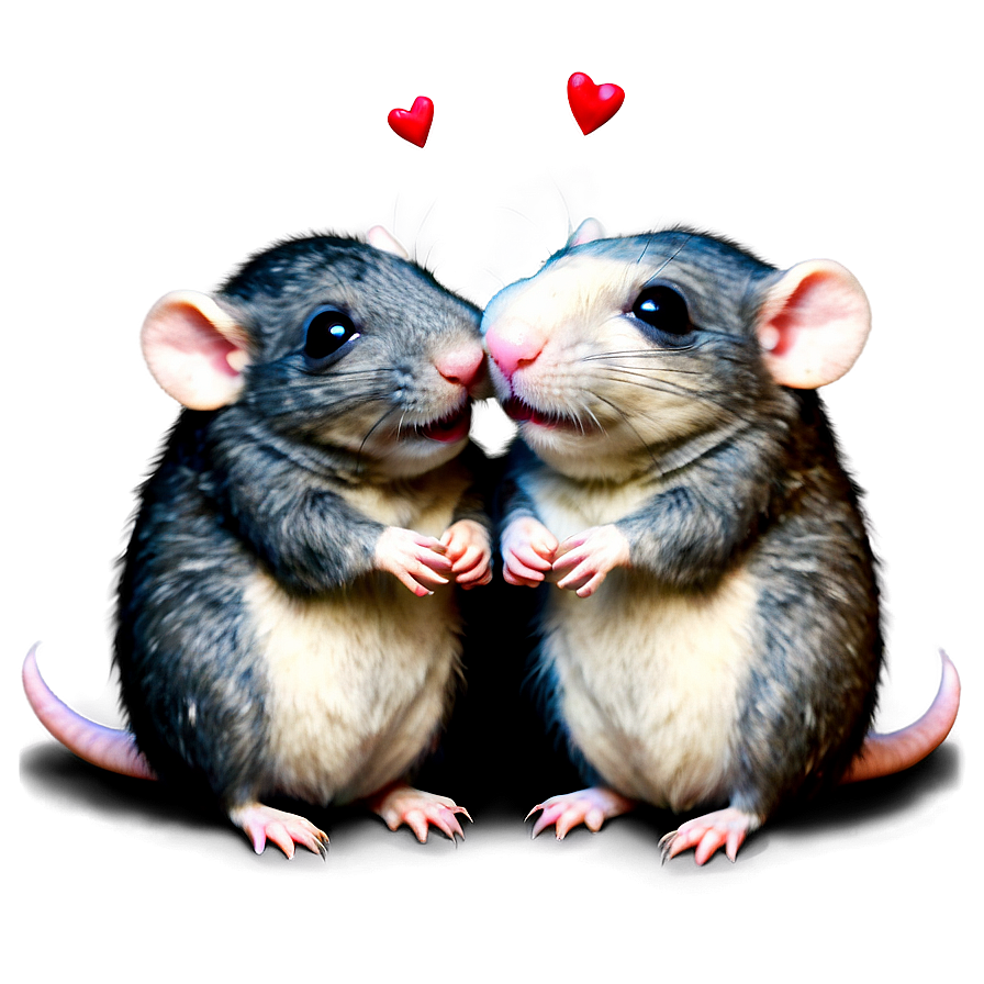 Cute Rat In Love Png 43