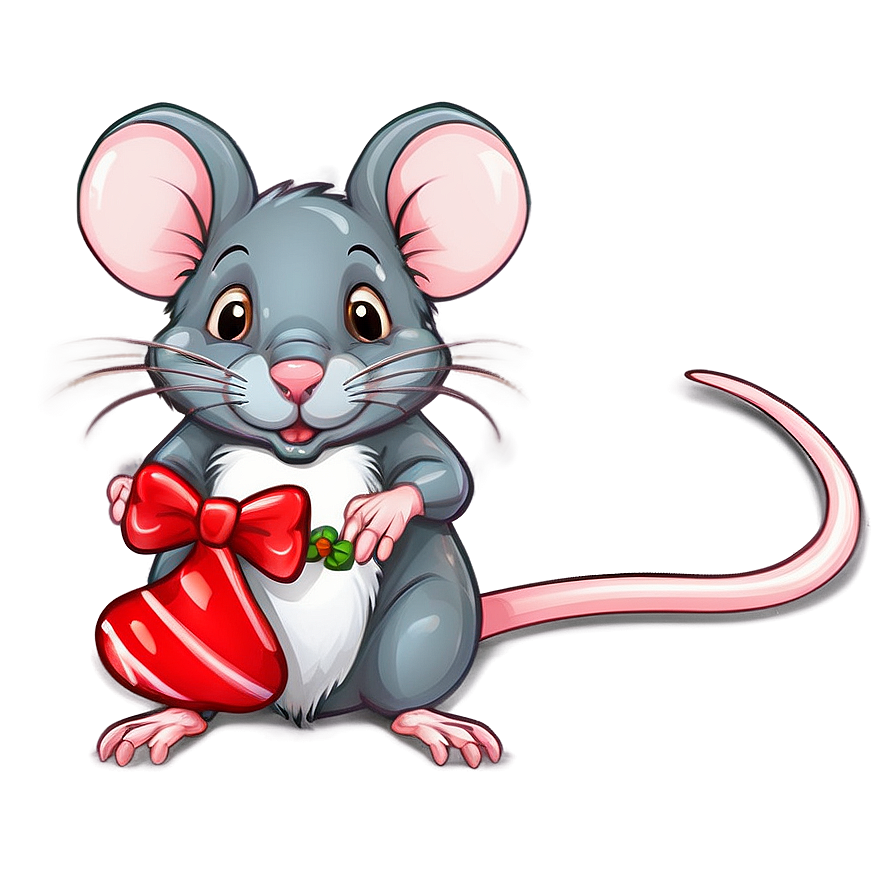 Cute Rat With Candy Png Hcx