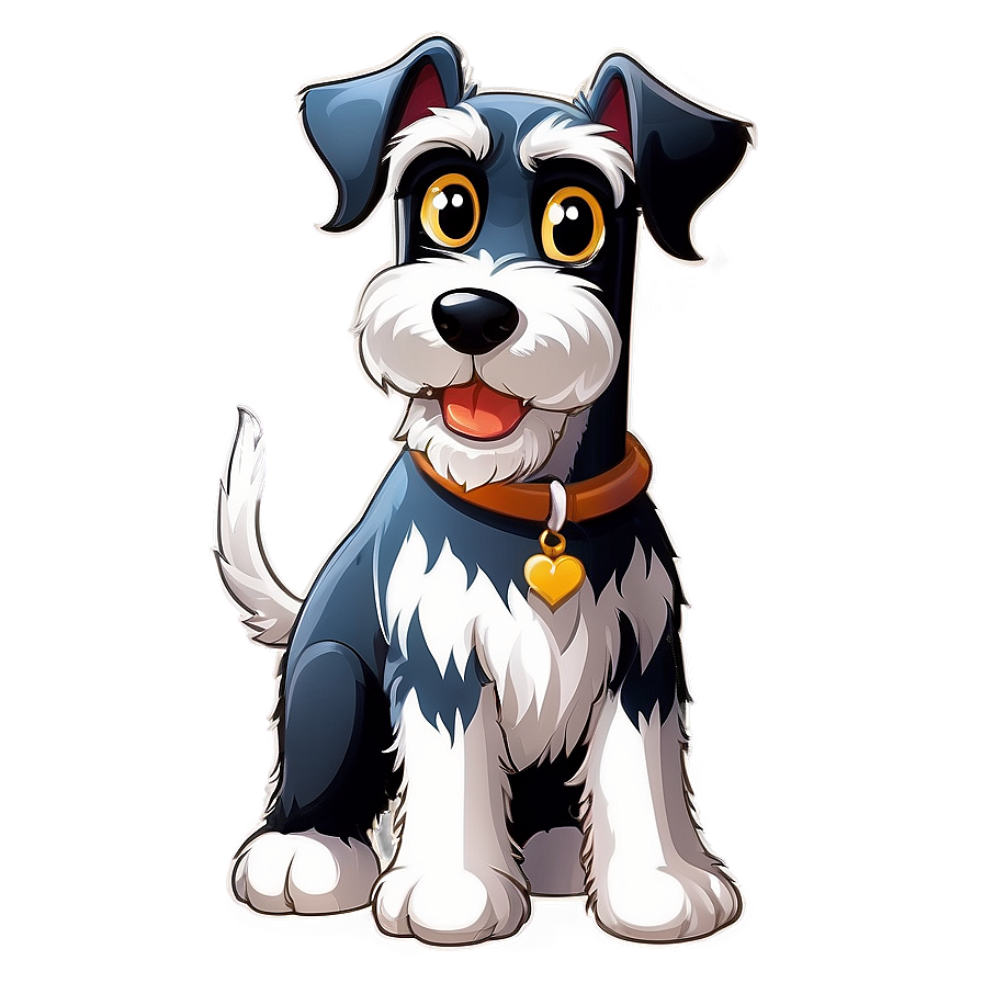 Cute Schnauzer Cartoon Png Kga5