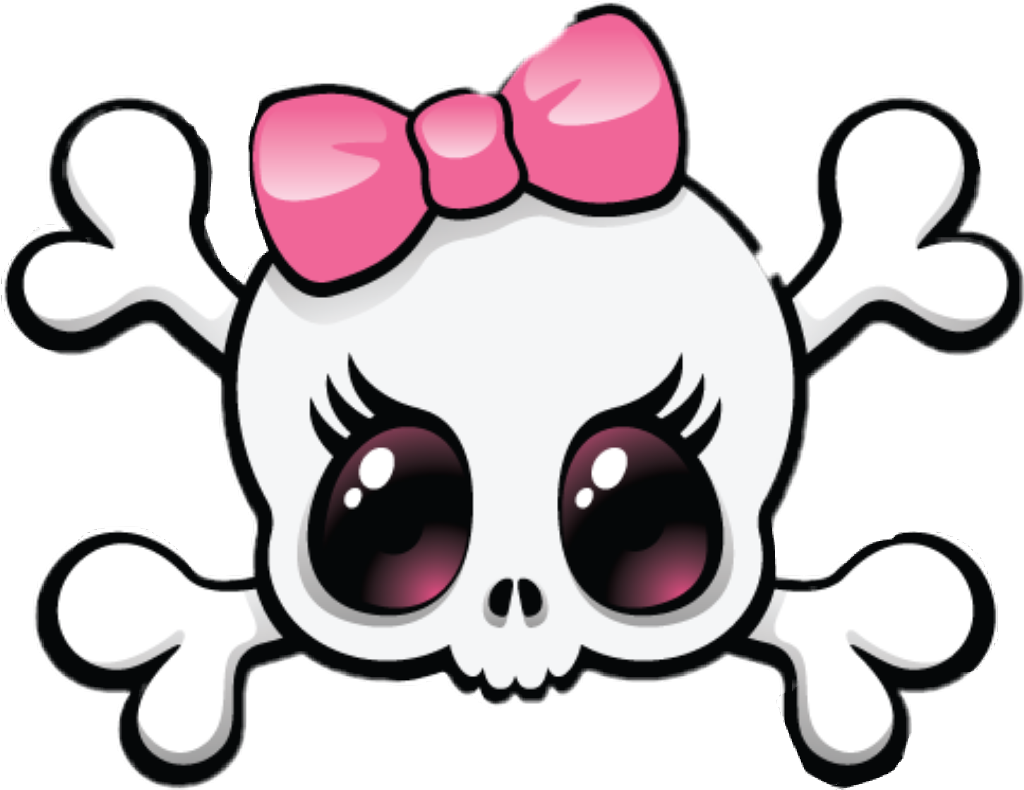 Cute Skullwith Pink Bow