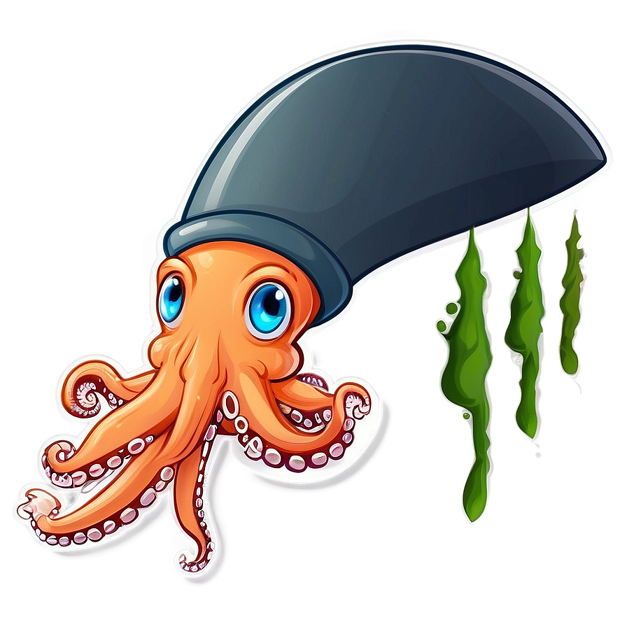 Cute Squid Mascot Png Qgv71