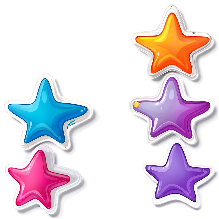 Cute Star Sticker Png Fuj54