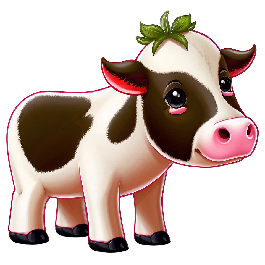 Cute Strawberry Cow Illustration Png 97