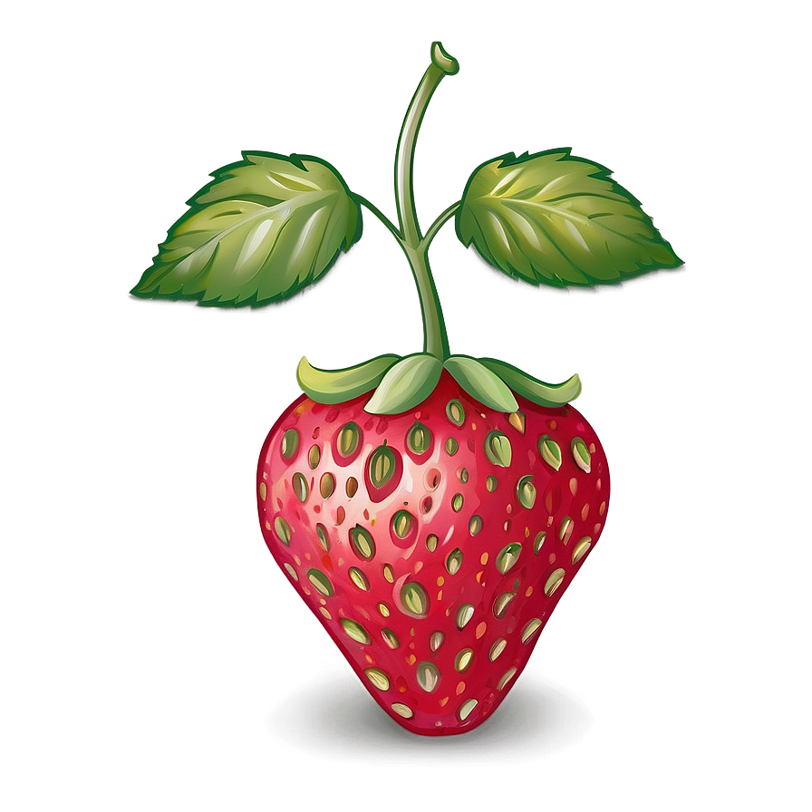 Cute Strawberry In Garden Png Bns16