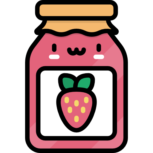 Cute Strawberry Jam Icon