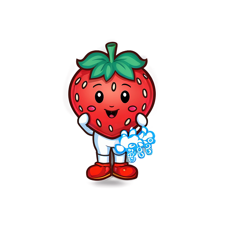 Cute Strawberry Mascot Png 12