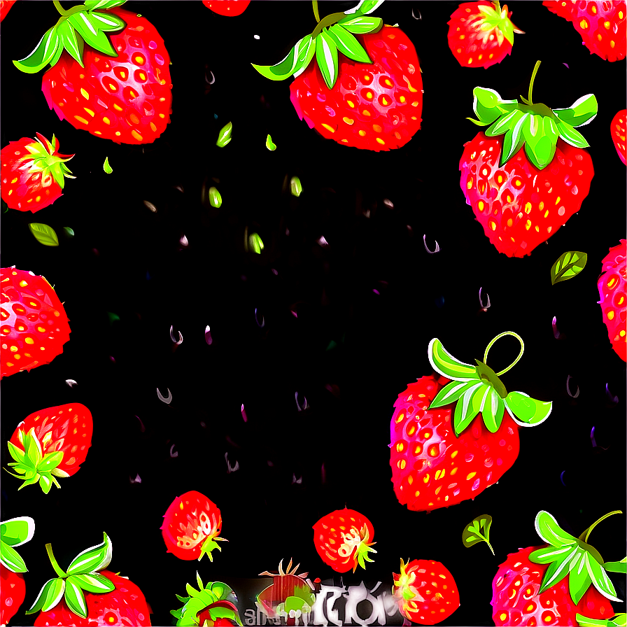 Cute Strawberry Pattern Png Pia70