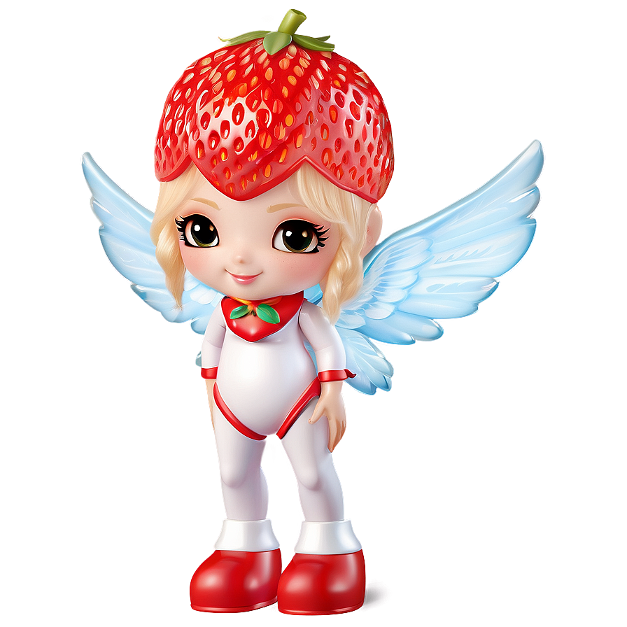 Cute Strawberry With Wings Png 06252024