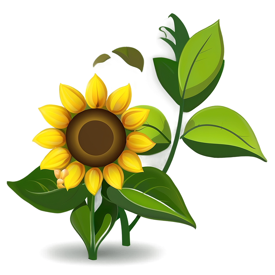 Cute Sunflower Character Png 34