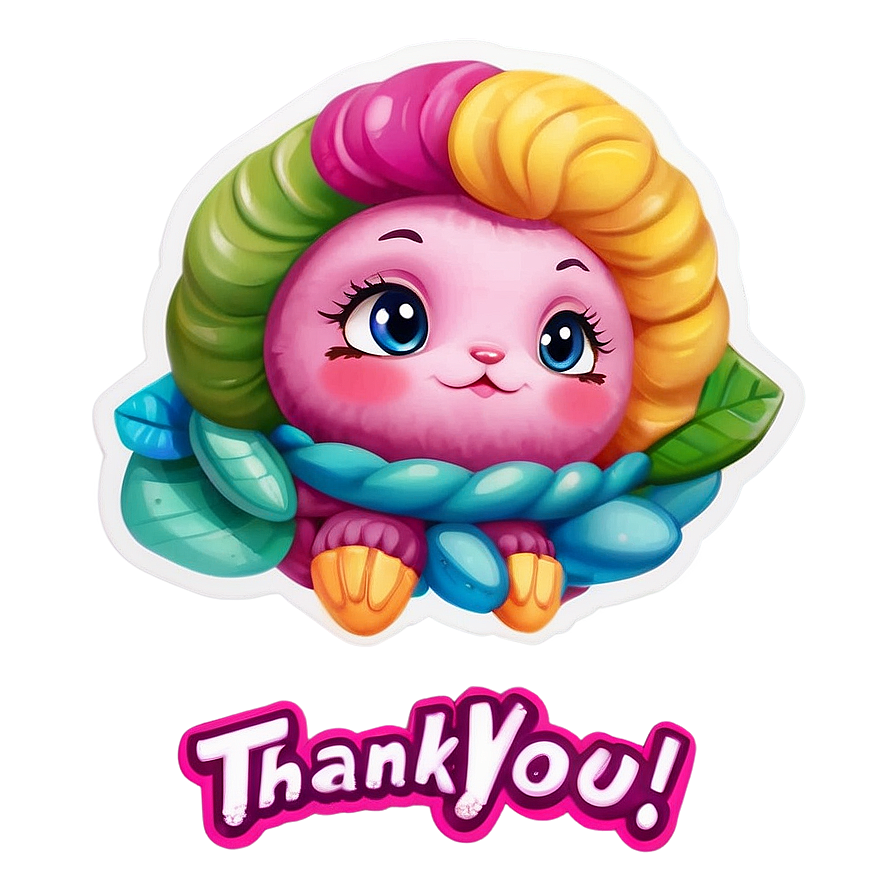 Cute Thank You Sticker Png 37