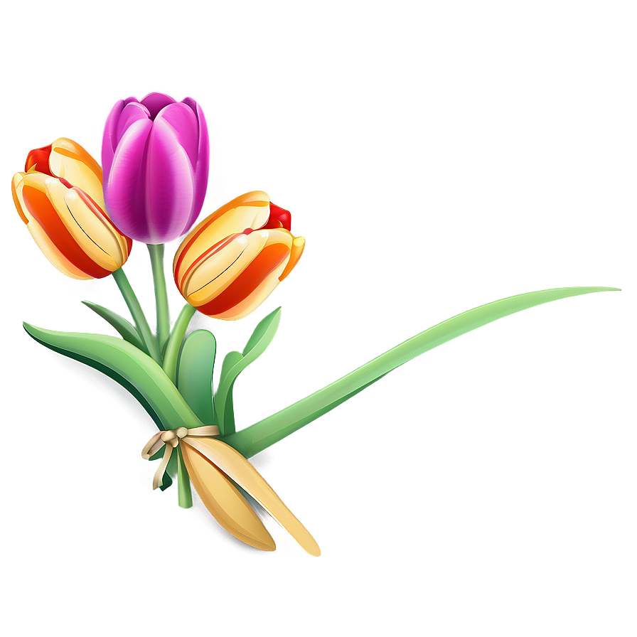 Cute Tulip Flowers Png Isx20