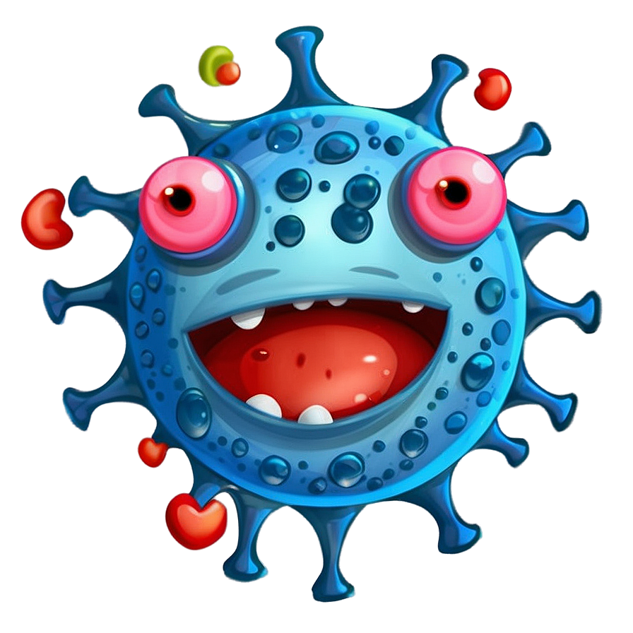 Cute Virus Cartoon Png Jdm48