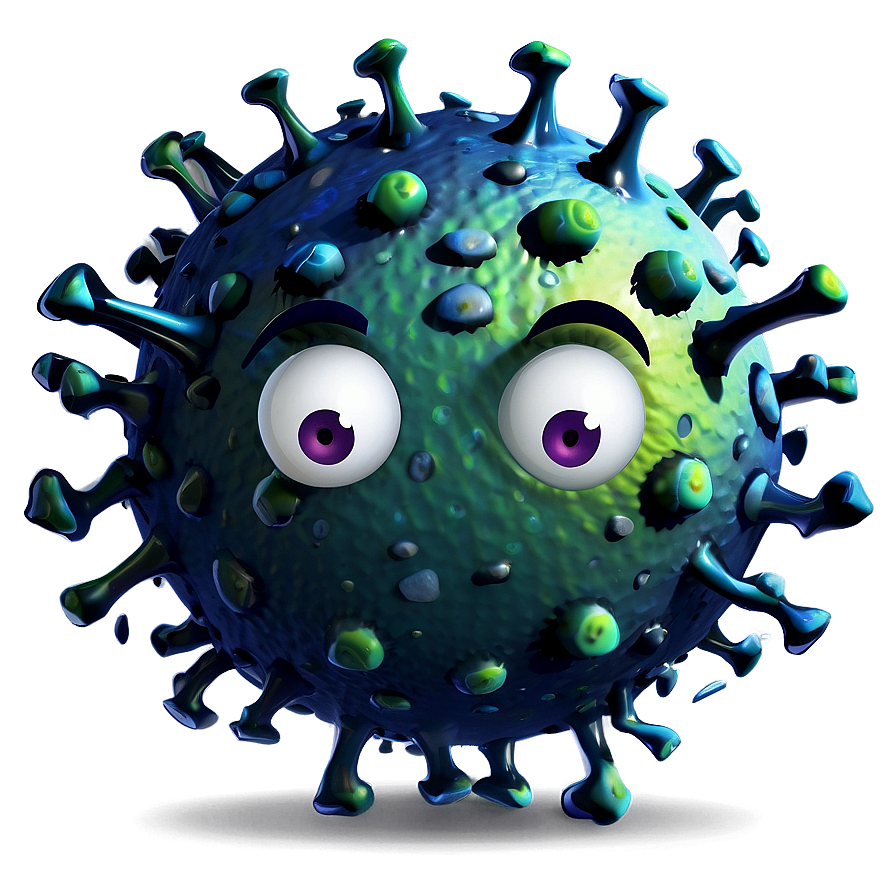 Cute Virus Cartoon Png Wcc17